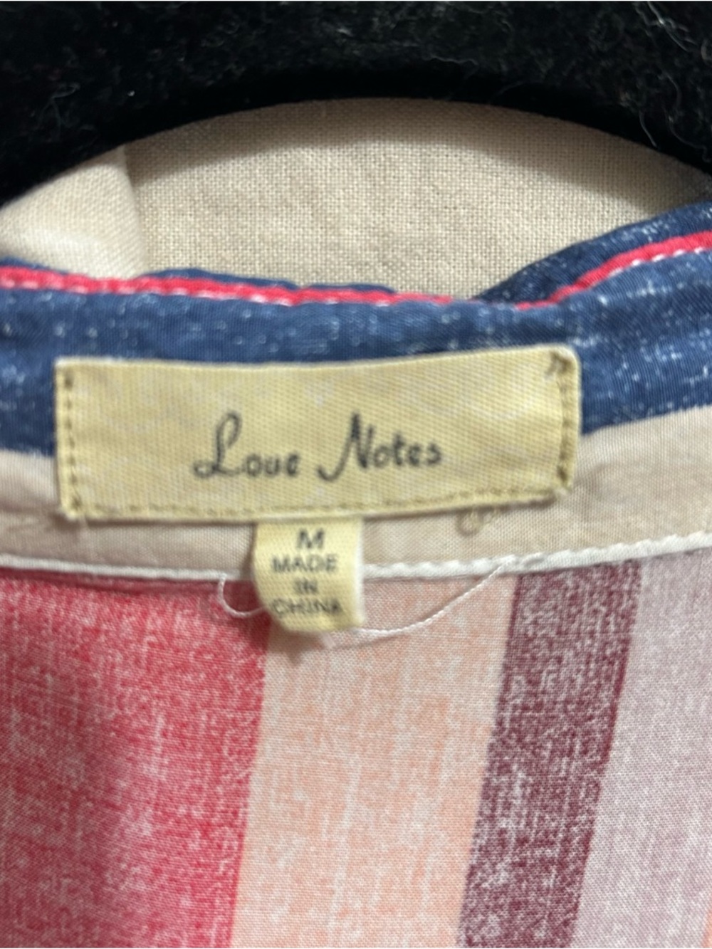 Love Notes Striped Tie-Front Button Shirt L | Coastal Boho - Picture 6 of 10